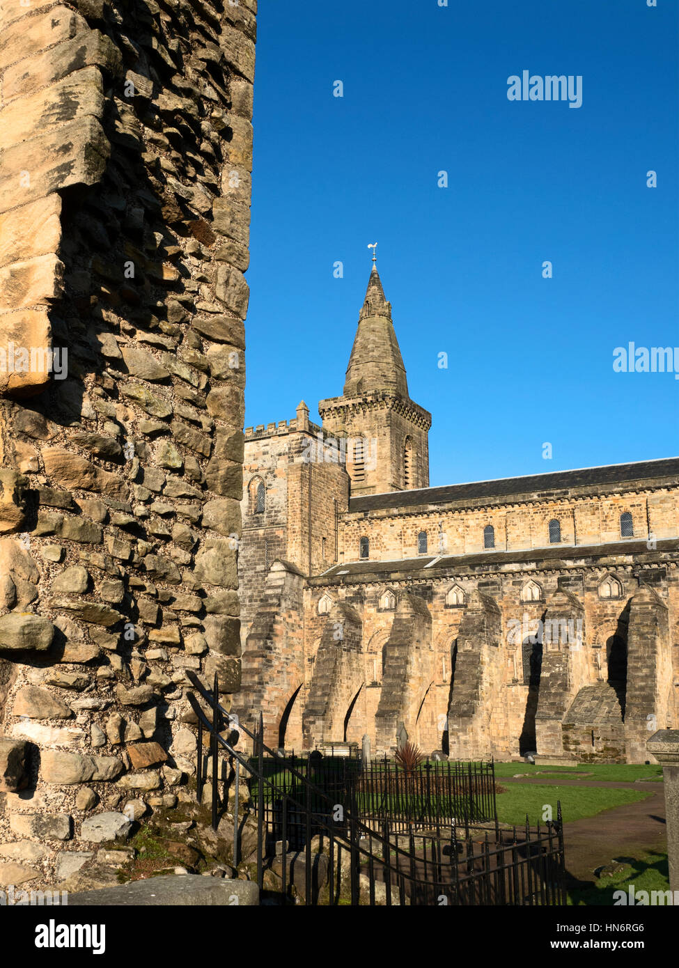 Nef de l'abbaye ruines réfectoire à Dunfermline Abbey and Palace Dunfermline Fife Ecosse Banque D'Images