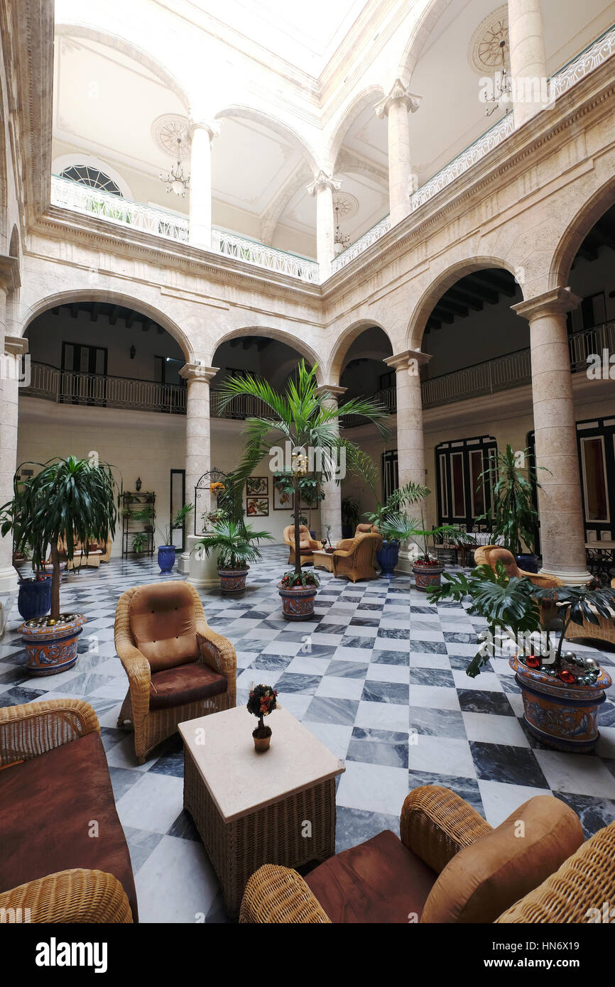 L'hôtel Florida est l'un des plus élégants de petits hôtels dans Habana Vieja - Vieille Havane, Cuba Banque D'Images