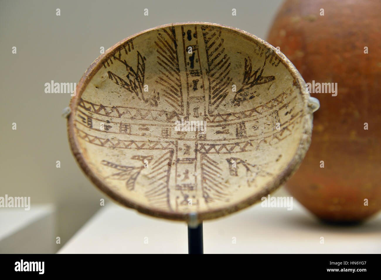 Bol peint Tayma, Sana'aie début-mi-1er millénaire avant J.-C. Musée National de Céramique, Riyad Banque D'Images