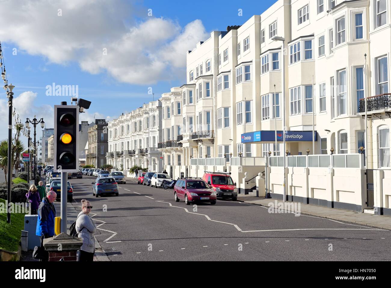 Marine Parade, Worthing seafront Promenade Sussex UK Banque D'Images