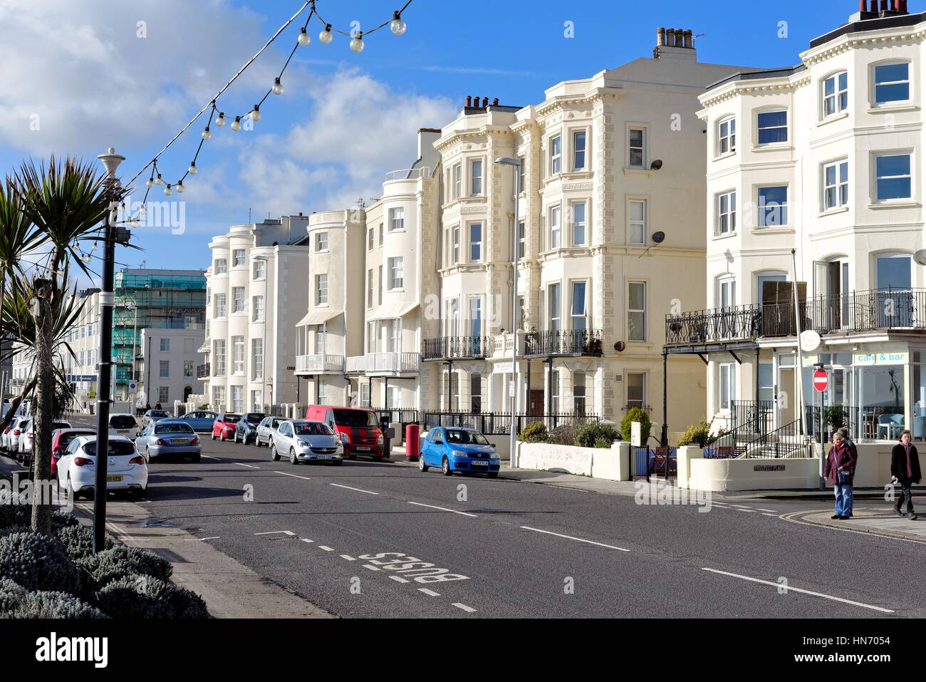 Marine Parade, Worthing seafront Promenade Sussex UK Banque D'Images