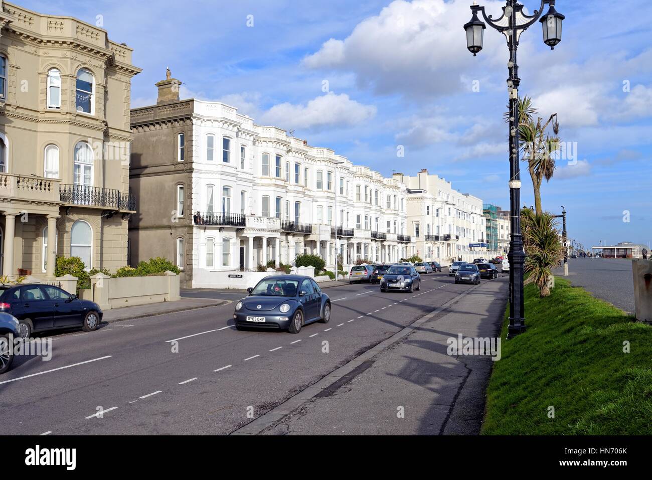 Marine Parade, Worthing seafront Promenade Sussex UK Banque D'Images