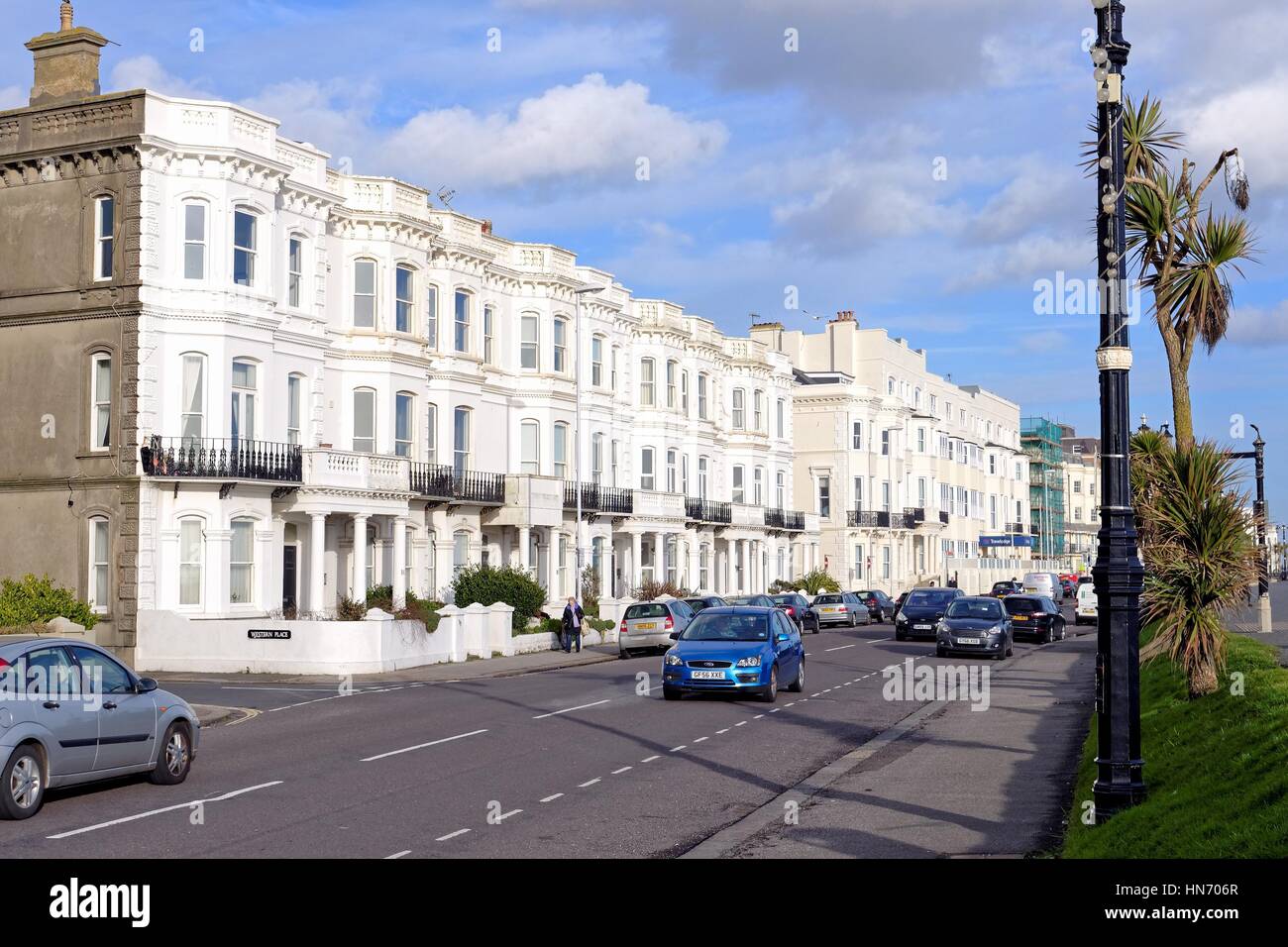 Marine Parade, Worthing seafront Promenade Sussex UK Banque D'Images