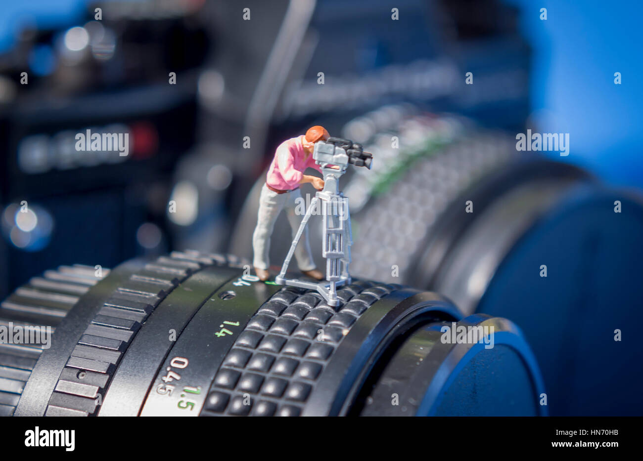 Le monde en miniature de la photographie Banque D'Images