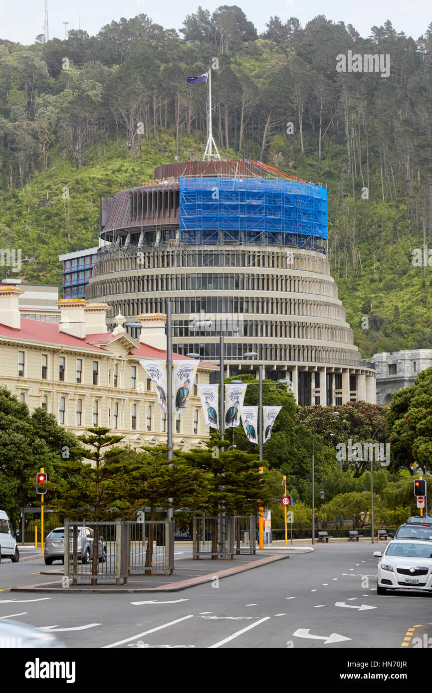 Bâtiment du Parlement européen (ruche), Wellington, Nouvelle-Zélande Banque D'Images