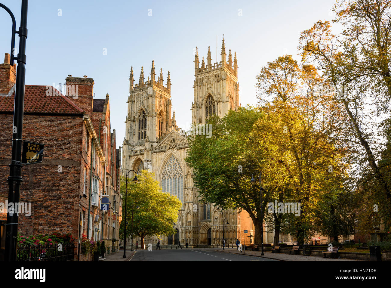 York Minster cathédrale dans l'Angleterre est la plus grande cathédrale gothique d'Europe du nord. Banque D'Images