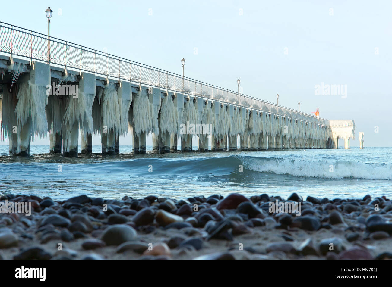 Articles surgelés, jour de grand froid, congelé, gelée, recouverte de glace Banque D'Images