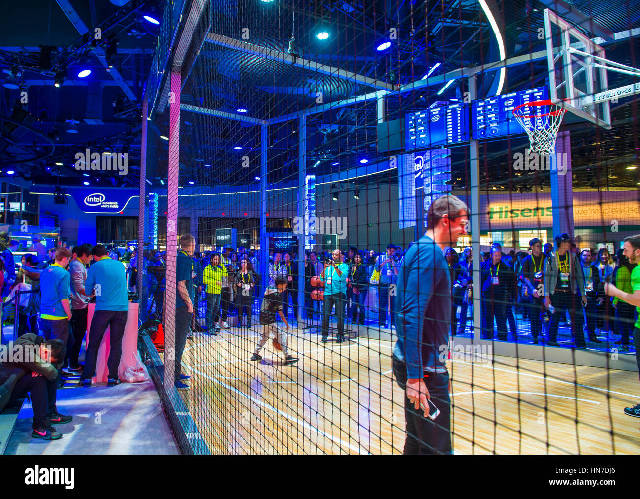 Le stand Intel au CES à Las Vegas , CES est le premier consommateur mondial-electronics show. Banque D'Images