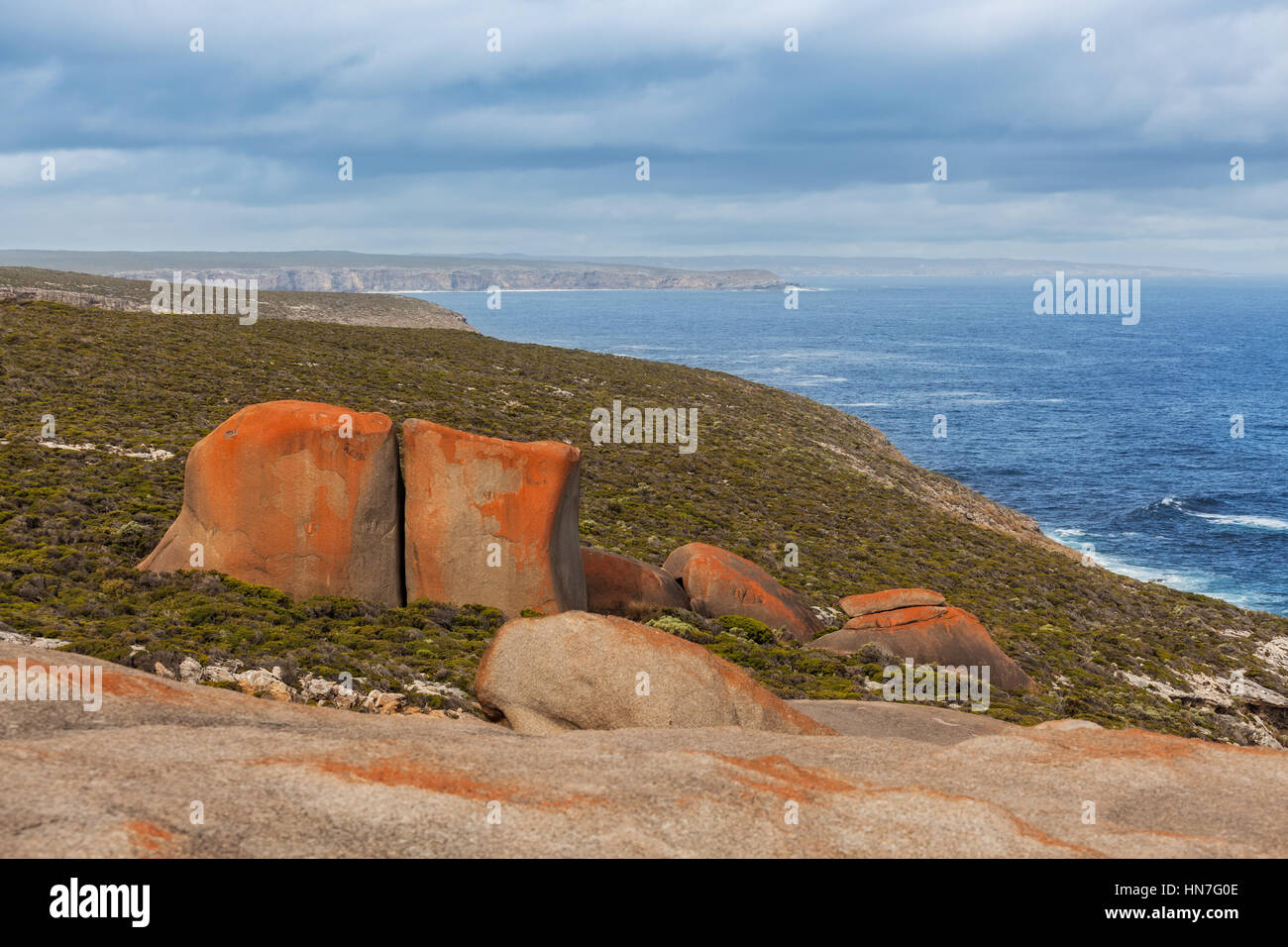 Nattional de Flinders Chase Park paysage côtier. Kangaroo Island, Australie du Sud Banque D'Images