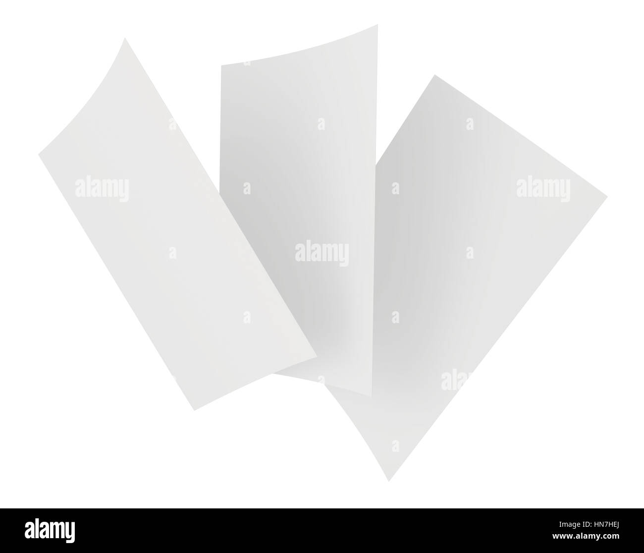 Des feuilles de papier blanc vierge empilés dans l'ordre Banque D'Images