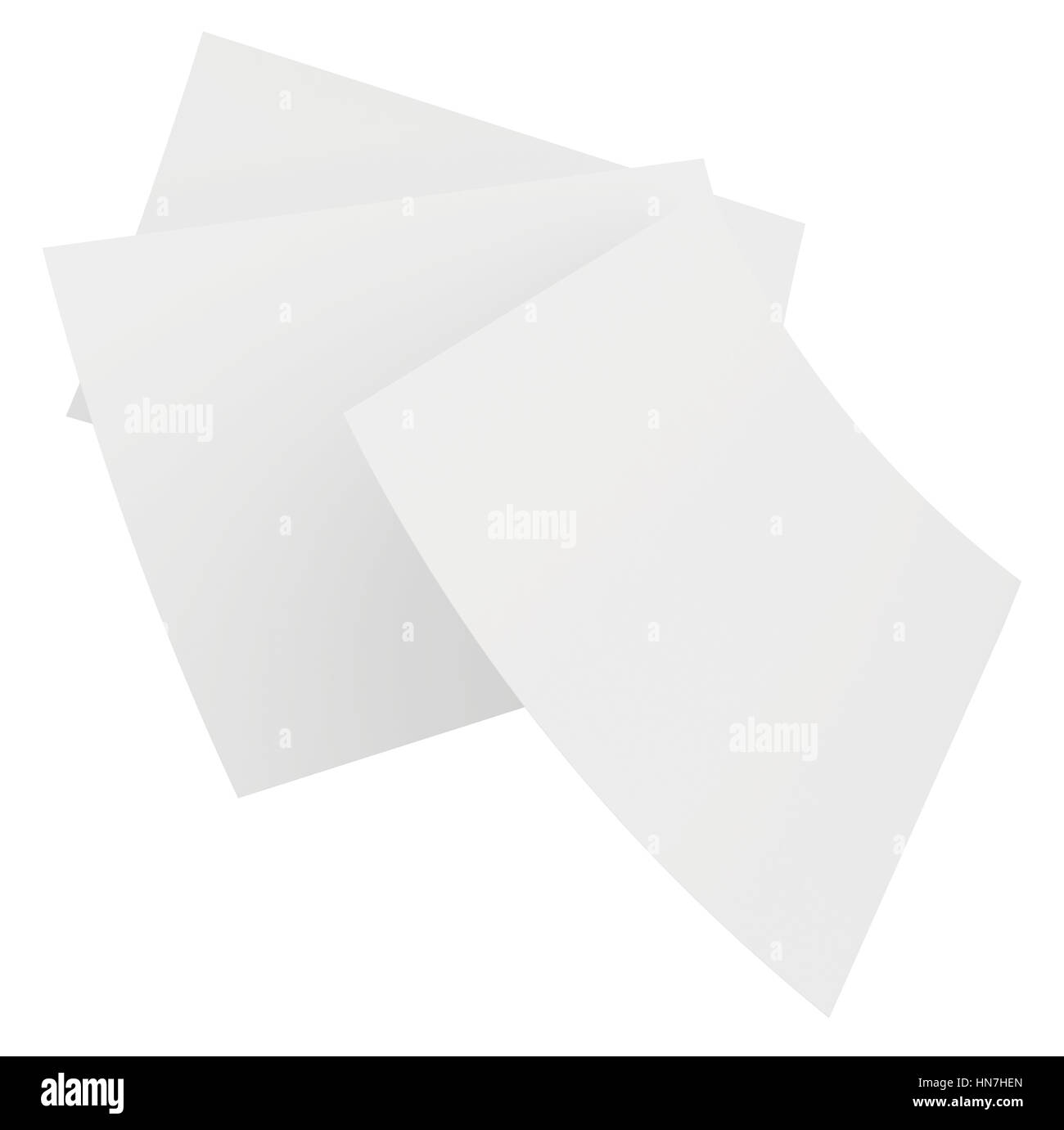 Des feuilles de papier blanc vierge empilés dans l'ordre Banque D'Images