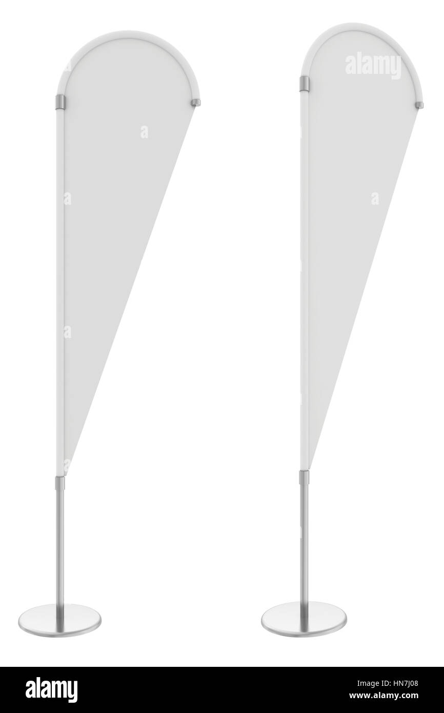 Drapeau blanc banner Banque D'Images