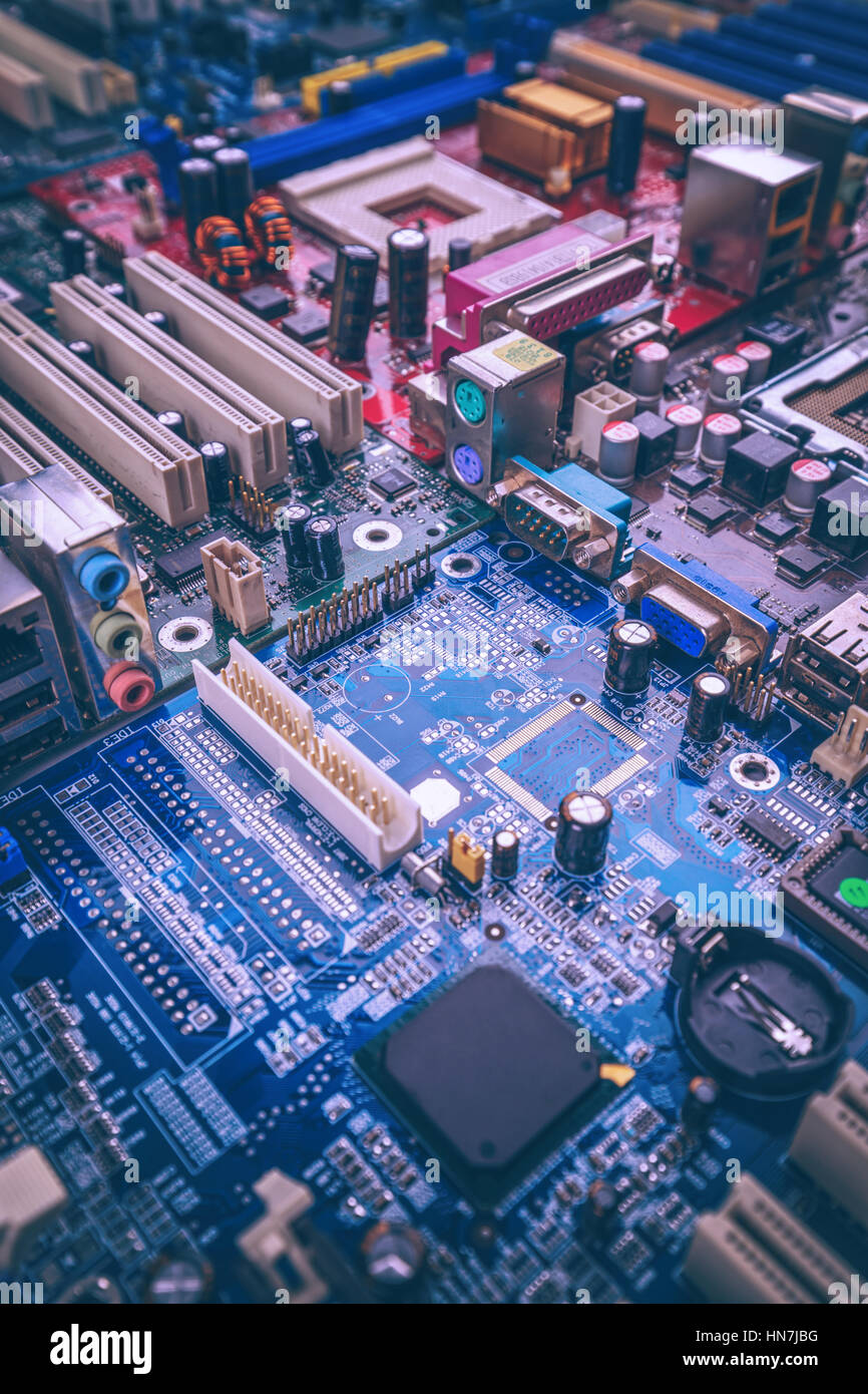 Beaucoup de carte à circuits imprimés, composants électroniques Banque D'Images