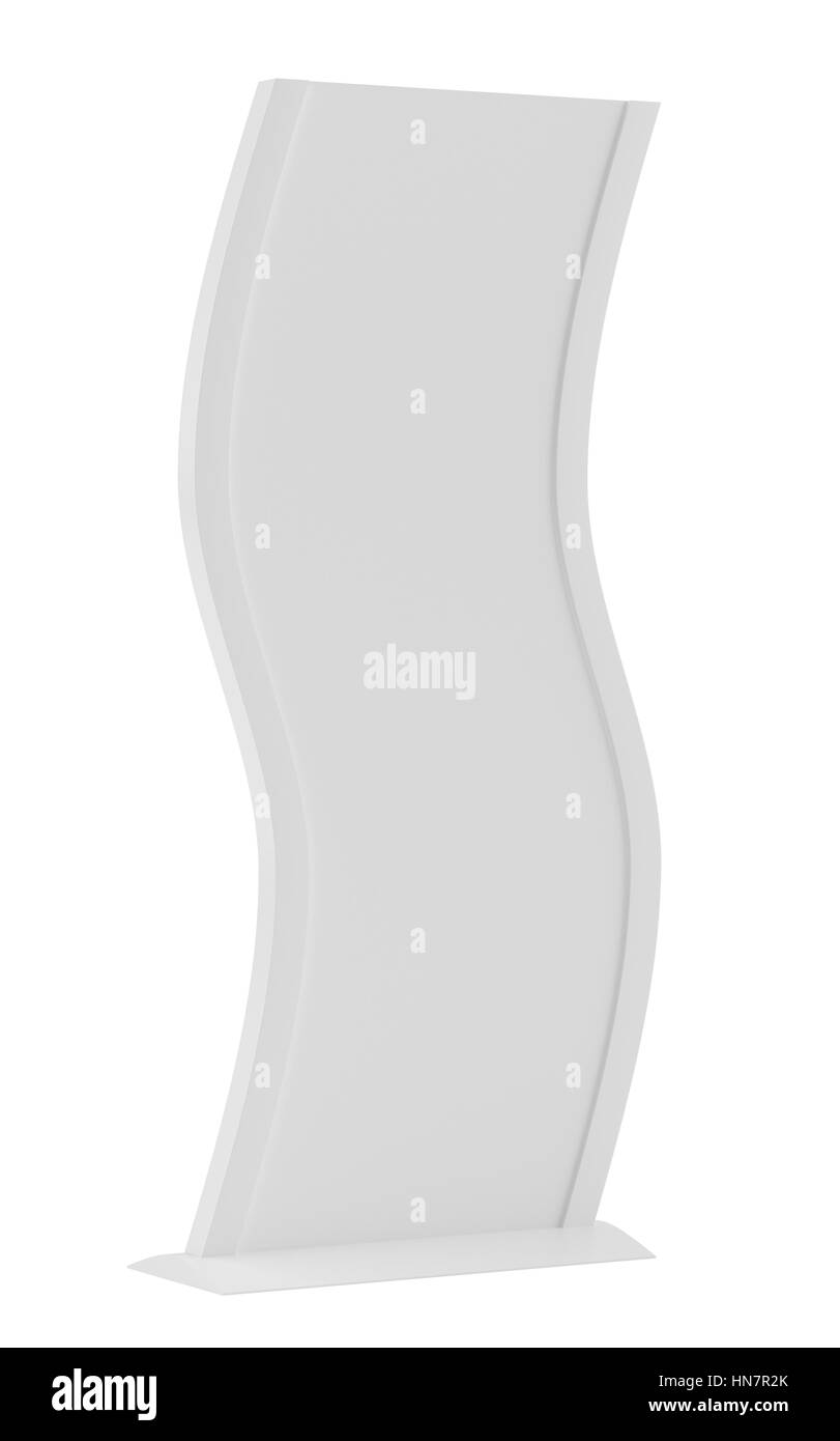 L'affichage de pop up sur fond blanc. Le rendu 3D Banque D'Images