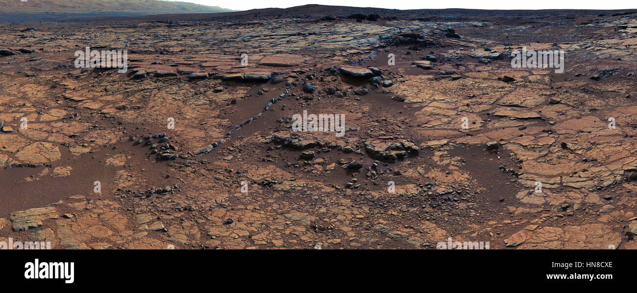 Panorama de la surface de Mars. Éléments de cette image fournie par la NASA. Banque D'Images