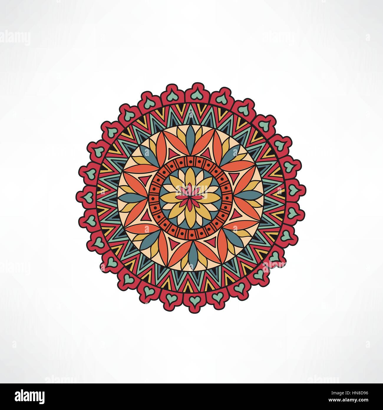 Abstract floral décoratif ornement géométrique. oriental mandala ethniques. avec l'islam, arabe, indienne, motif ottoman. Illustration de Vecteur