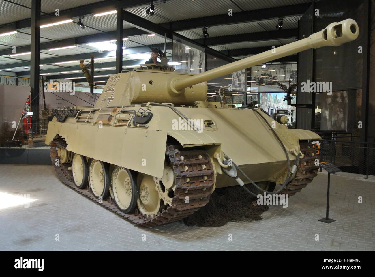 Panther Ausf. Réservoir de 222 g en exposition statique dans la guerre et de la Résistance Nationale, Musée d'Overloon, Hollande. Banque D'Images