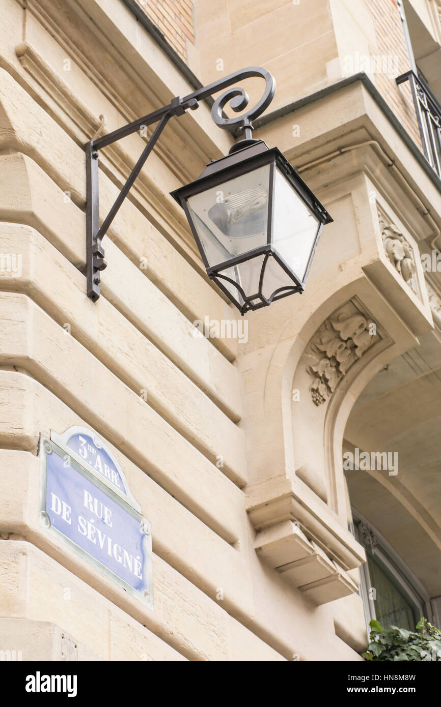 Paris lampe de rue Banque D'Images