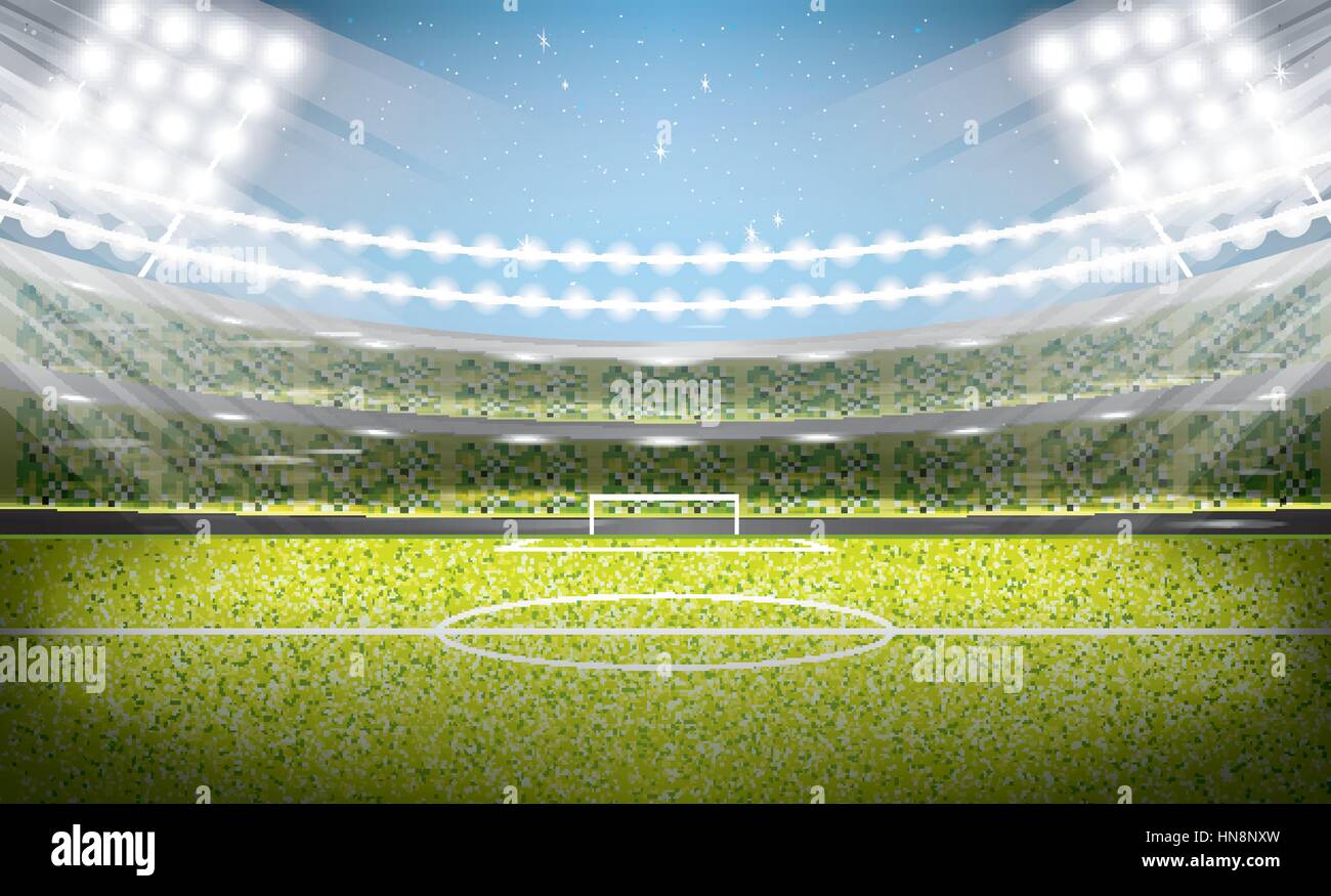 Stade de soccer football. arena. vector illustration. Illustration de Vecteur