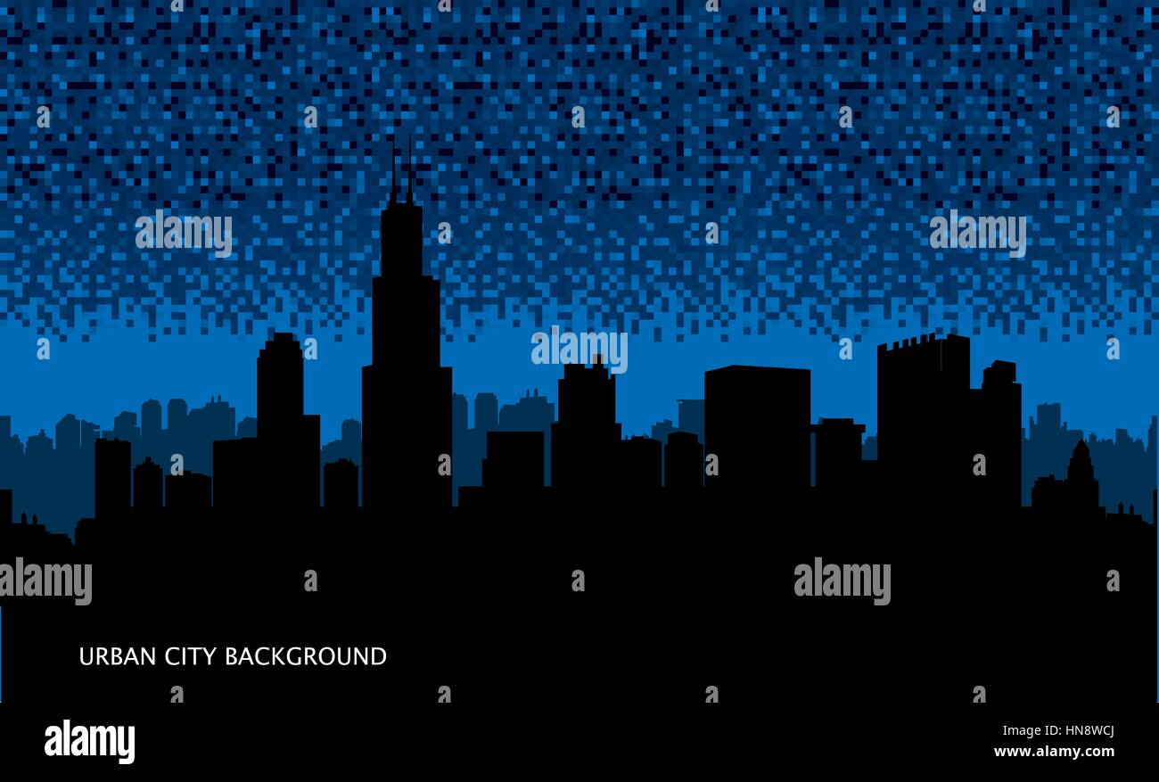 Urban Cityscape Seamless Background Nuit Ville Fond Décran