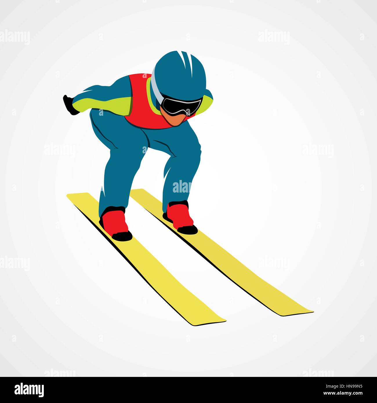 Sport Ski Jumping Illustration de Vecteur