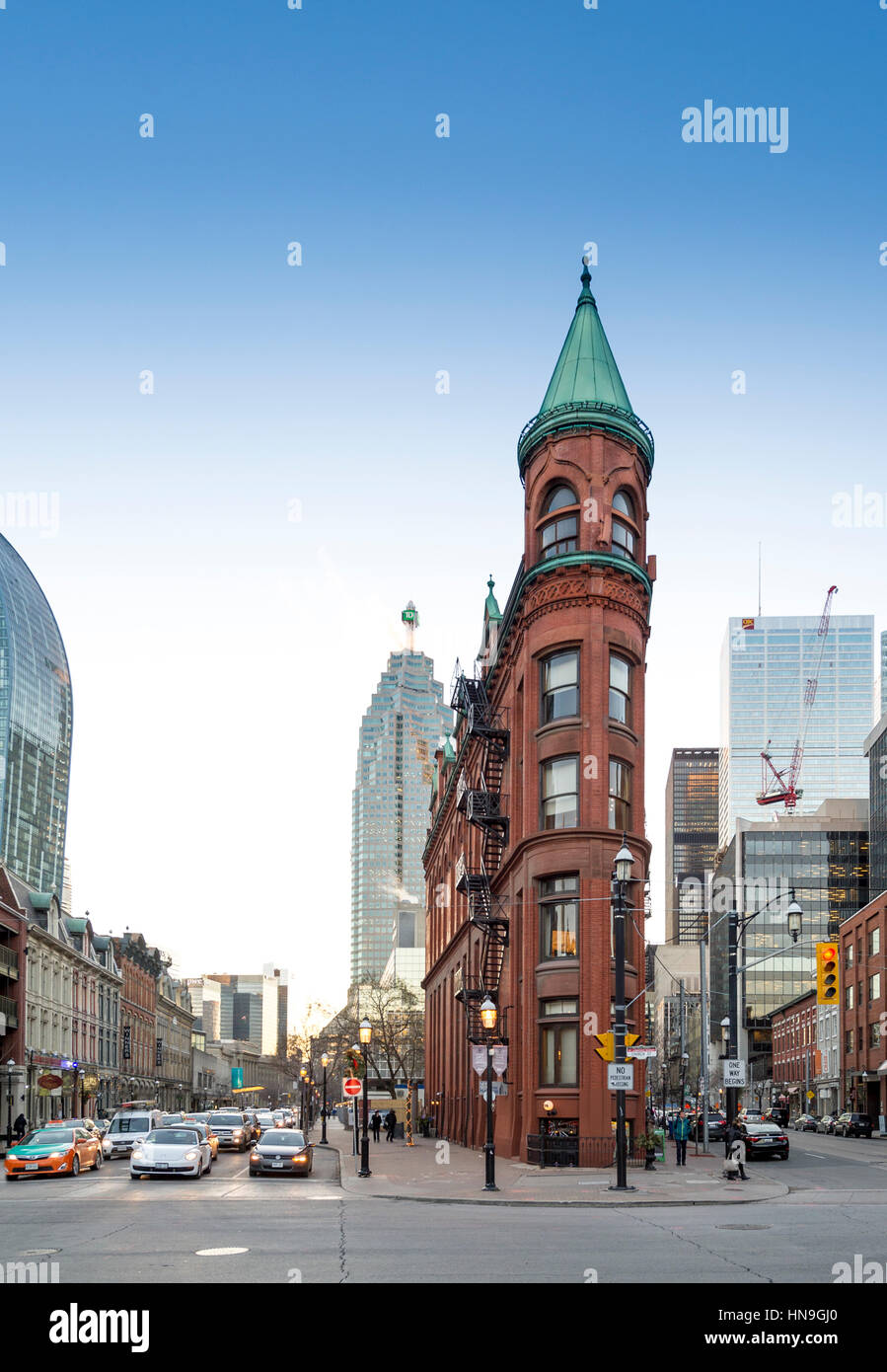 Flat Iron building au centre-ville de Toronto Banque D'Images