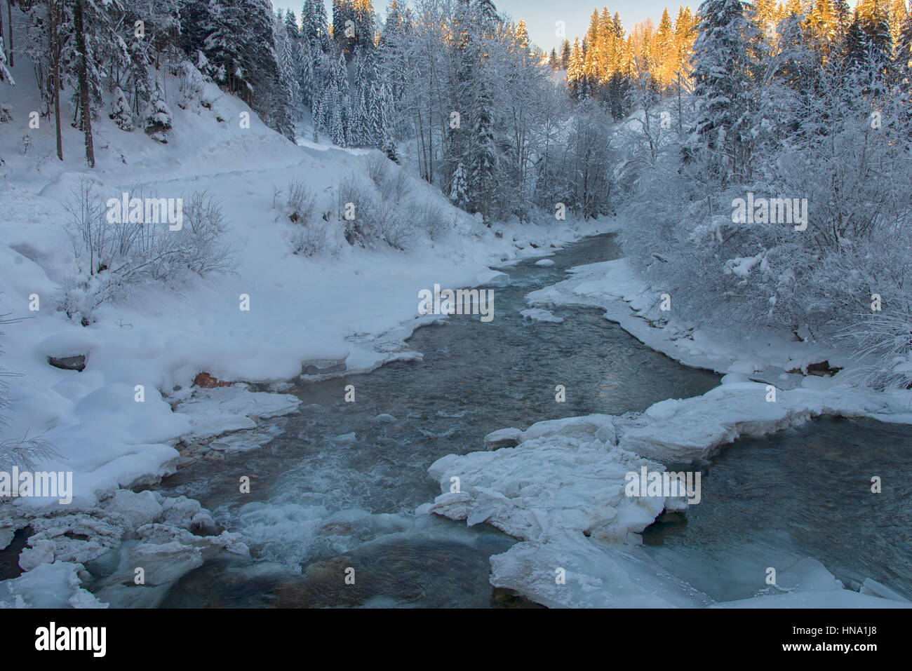 L'hiver près de Werfen, Autriche Banque D'Images