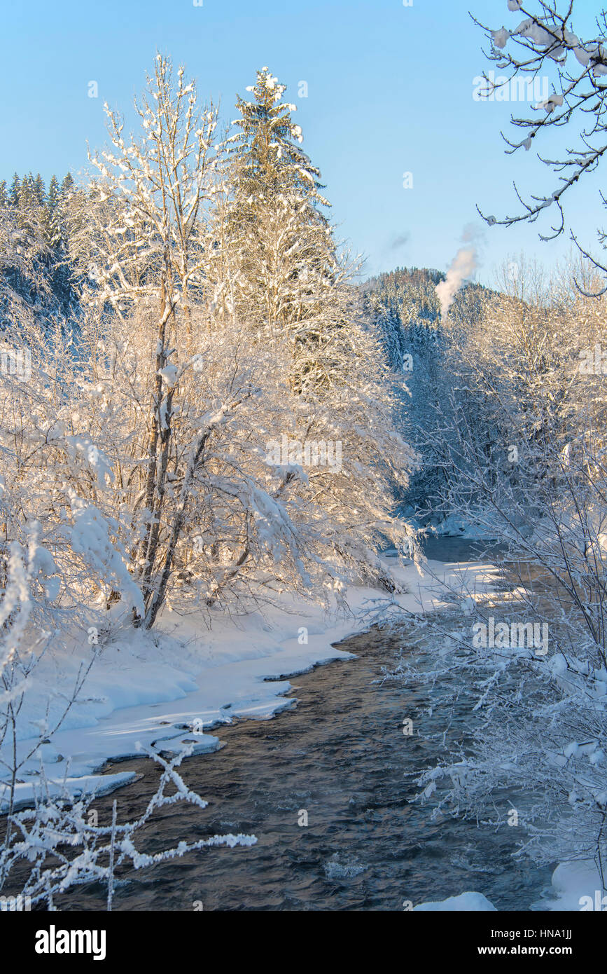 L'hiver près de Werfen, Autriche Banque D'Images