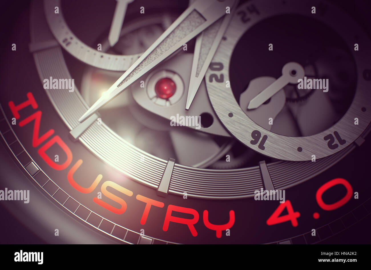 4.0 L'industrie de luxe hommes sur mécanisme horloger. 3D. Banque D'Images