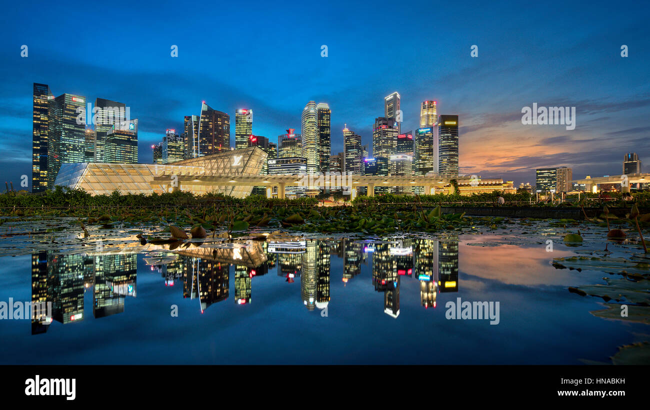 Paysage urbain de Singapour. Scènes autour de Singapour Banque D'Images