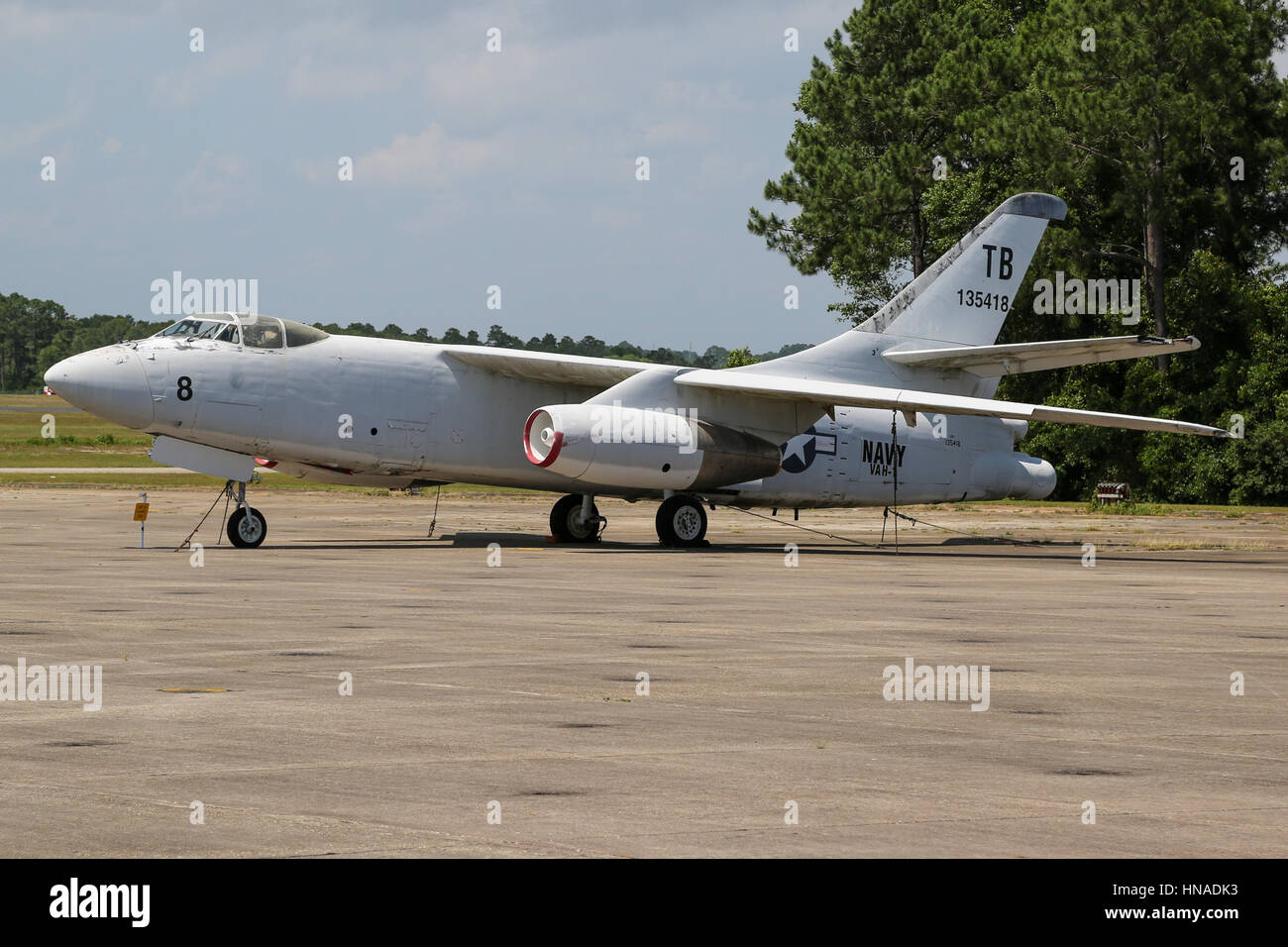 Douglas A-3 Skywarrior - conçu comme un bombardier stratégique pour la Marine américaine, parmi les plus anciens porte-avions en histoire Banque D'Images