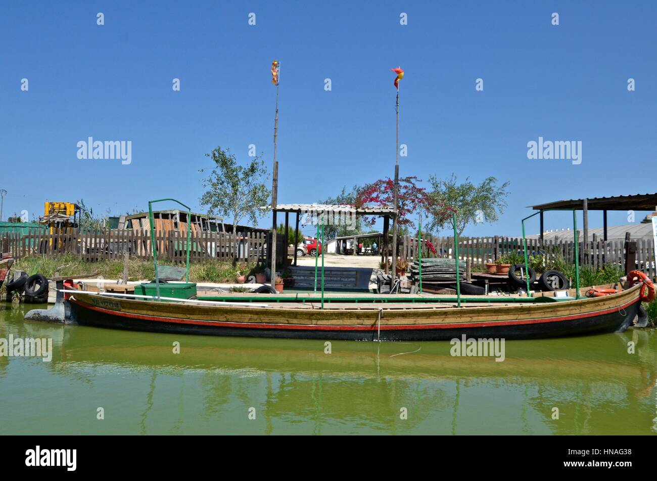 La lagune d'eau douce et de l'estuaire de la Albufera, situé sur le Golfe de Valence. Banque D'Images