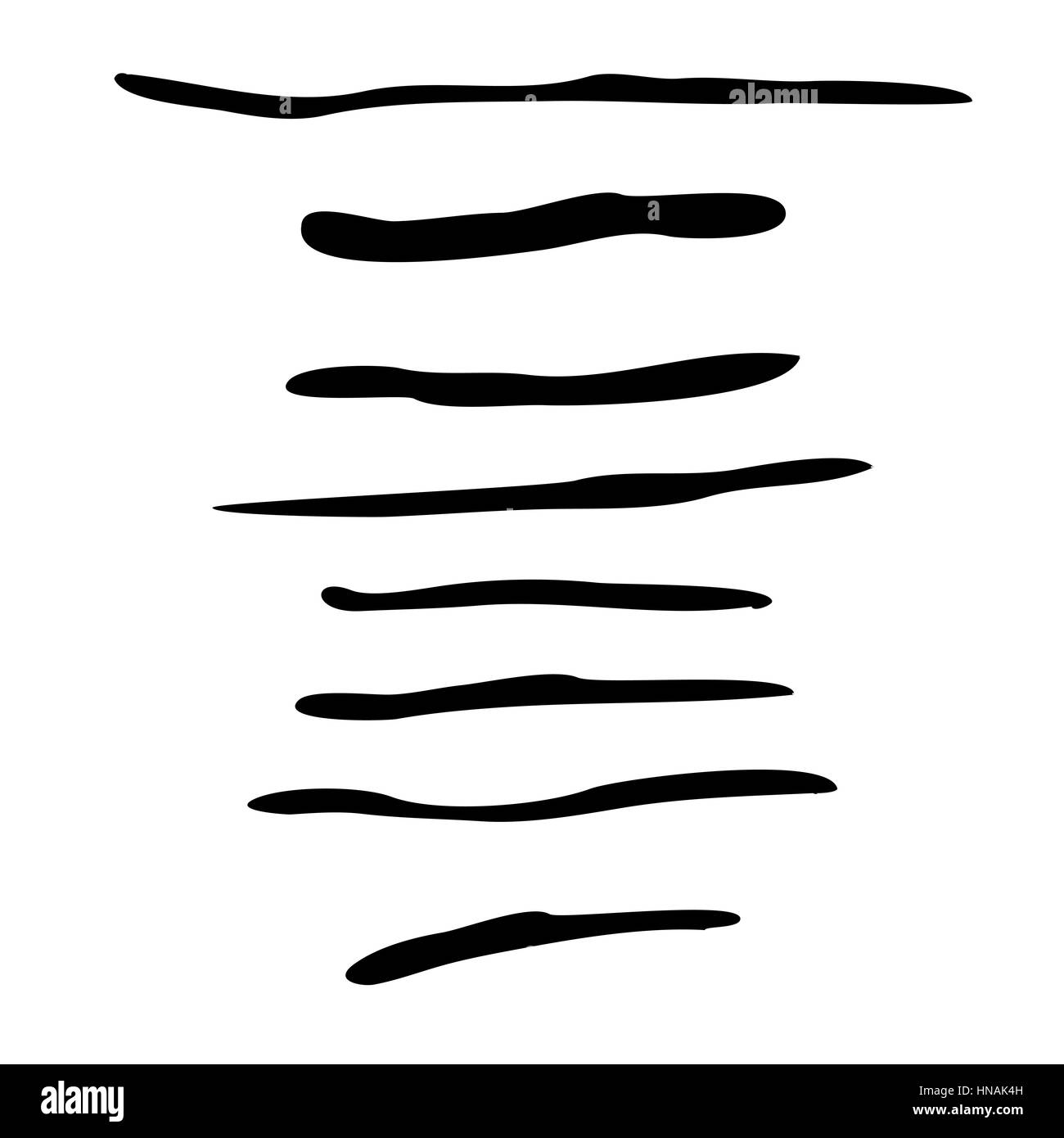 Coup de marqueur. Conception d'illustration noir pinceau grunge Banque D'Images