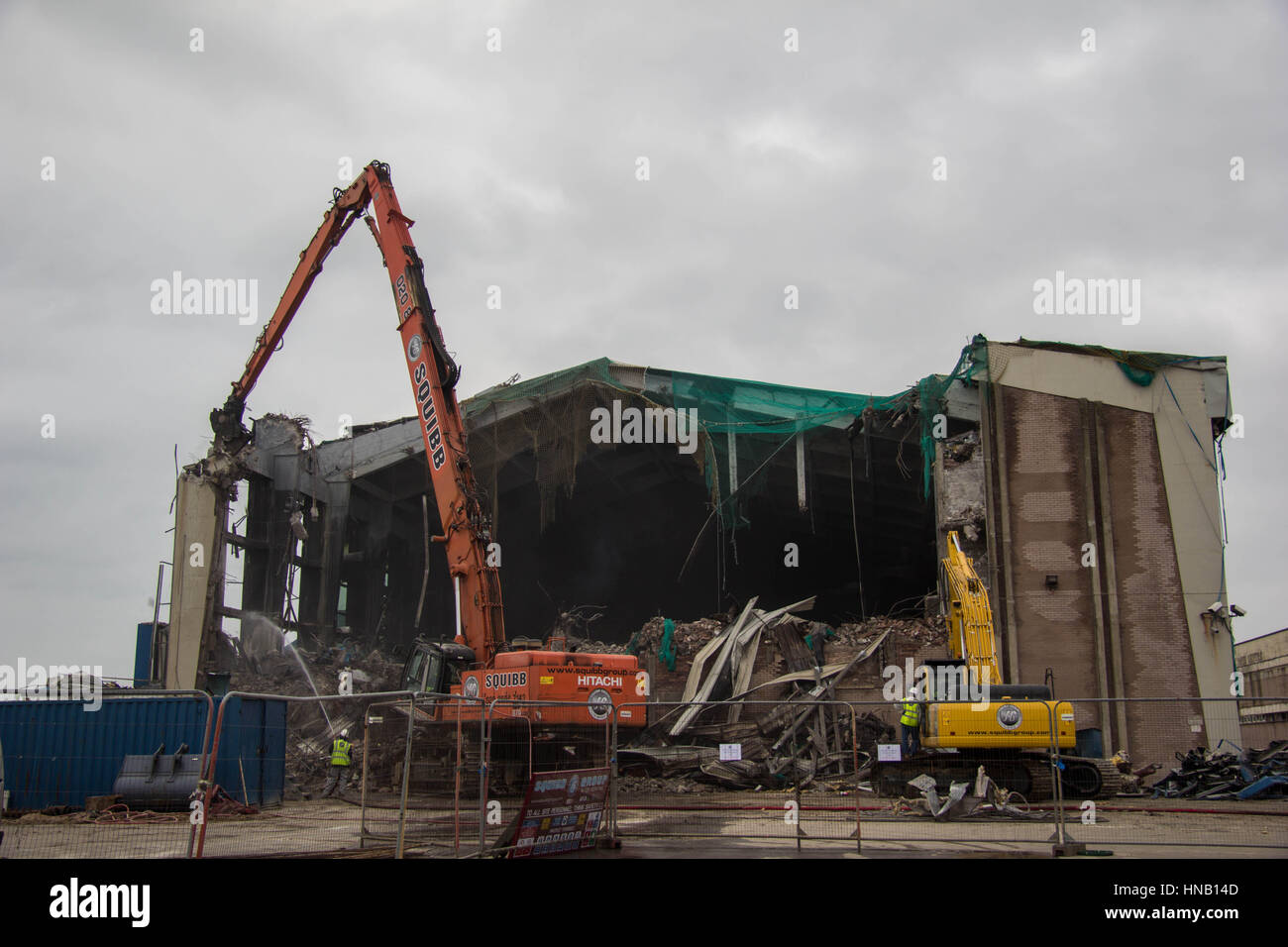 Démolition d'Afan Lido, Port Talbot - 2011/12 Banque D'Images