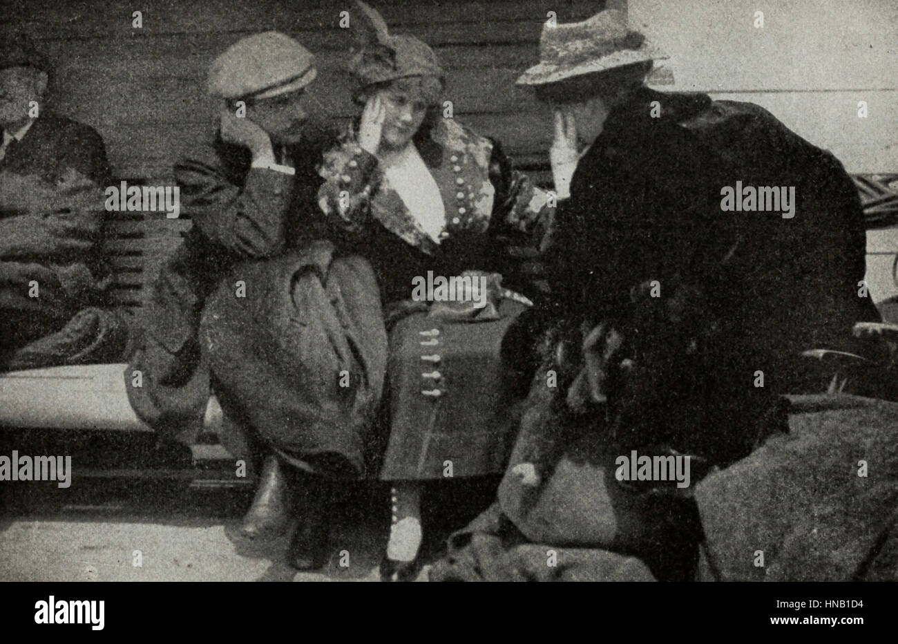 M. et Mme George un plus fort, un couple en lune de miel, sauvé de la Titanic Banque D'Images
