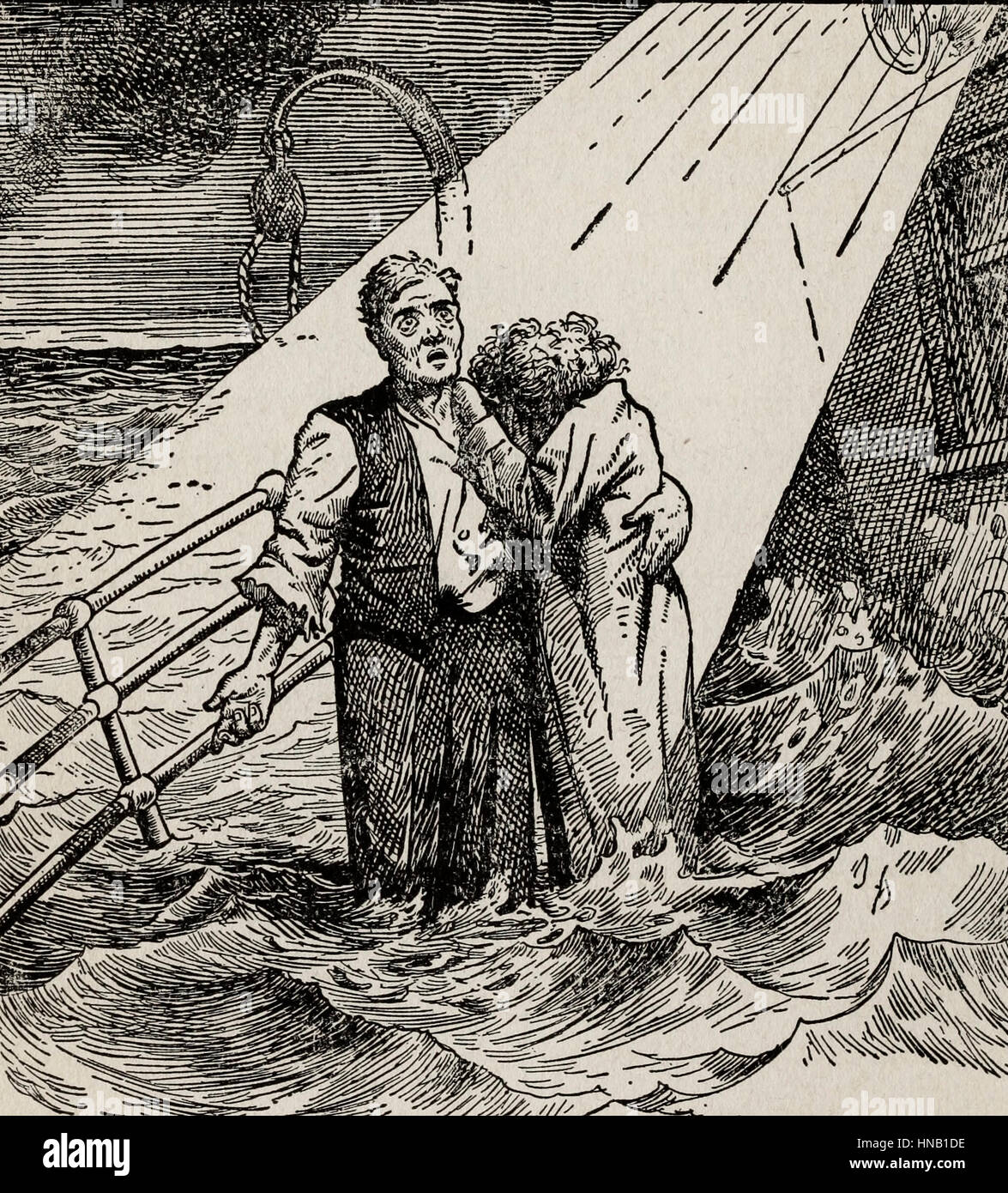 Plus près de toi, mon Dieu - à bord du Titanic naufrage Banque D'Images