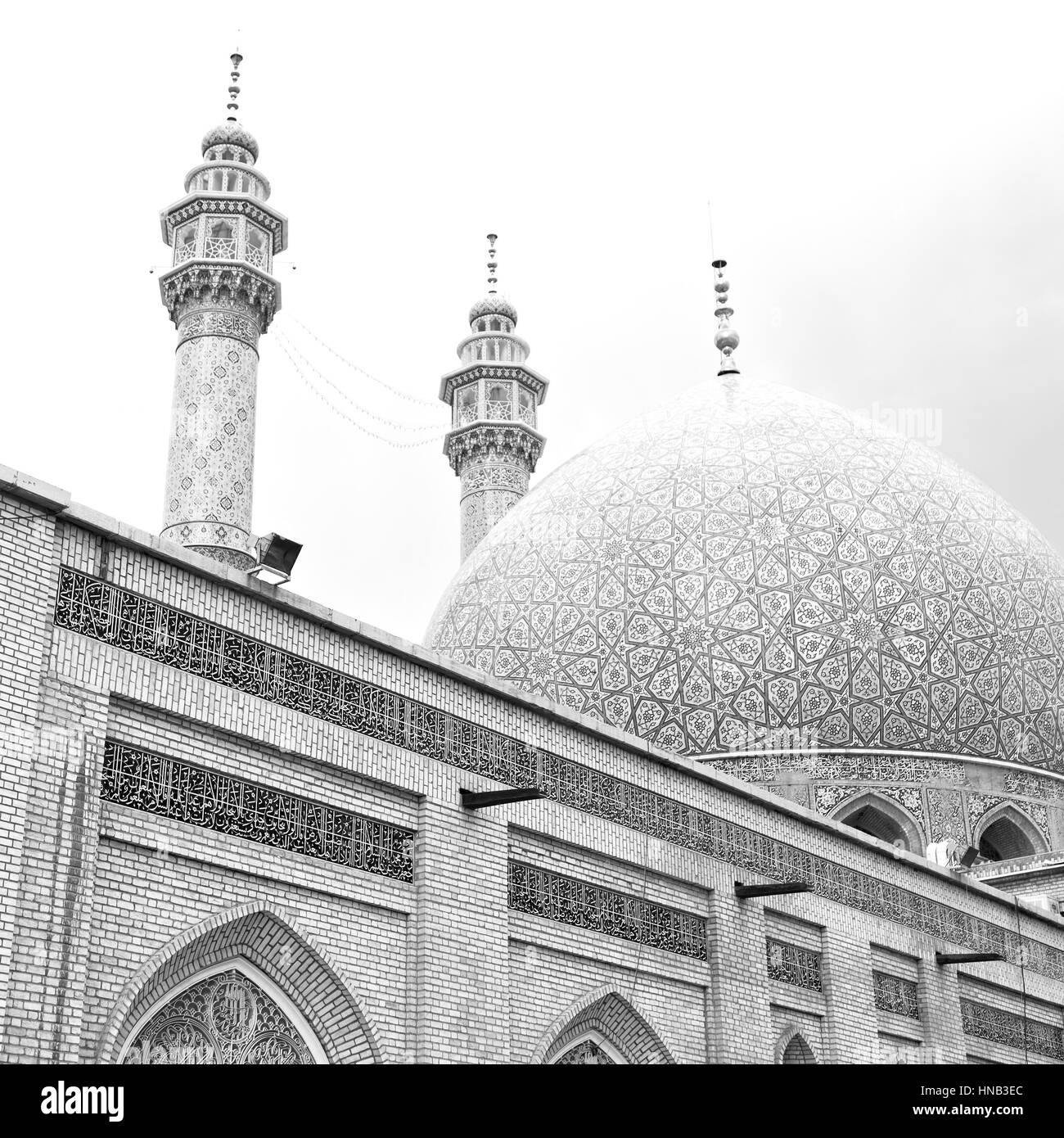 Flou dans l'Iran et l'ancienne religion mosquée architecture perse Banque D'Images