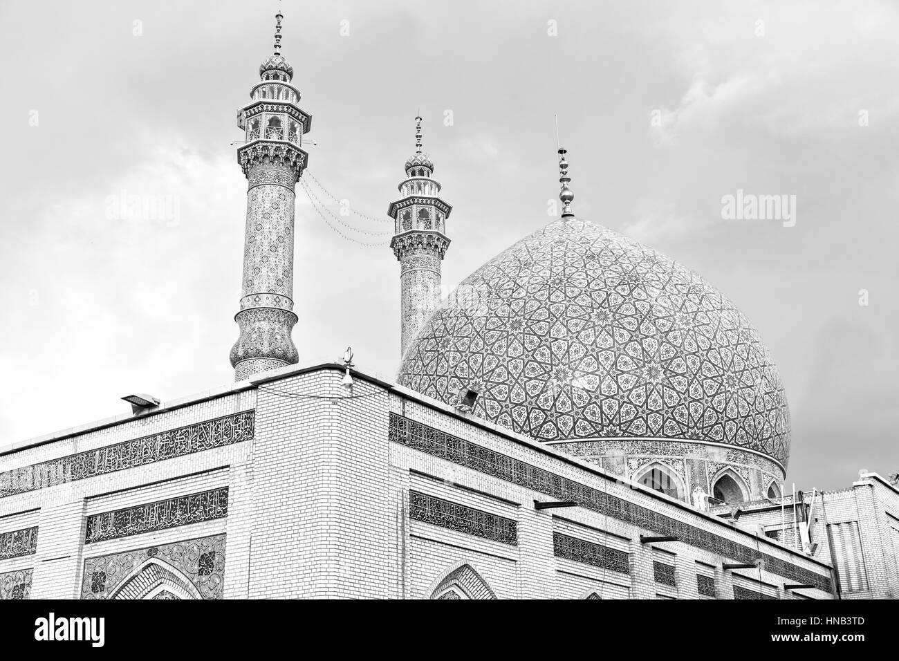 Flou dans l'Iran et l'ancienne religion mosquée architecture perse Banque D'Images