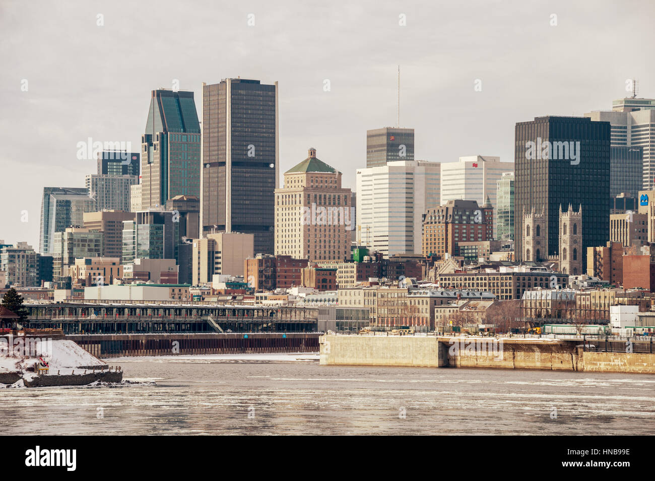Montréal, CA - 5 Février 2017 : en hiver à partir de l'île Jean Drapeau Banque D'Images