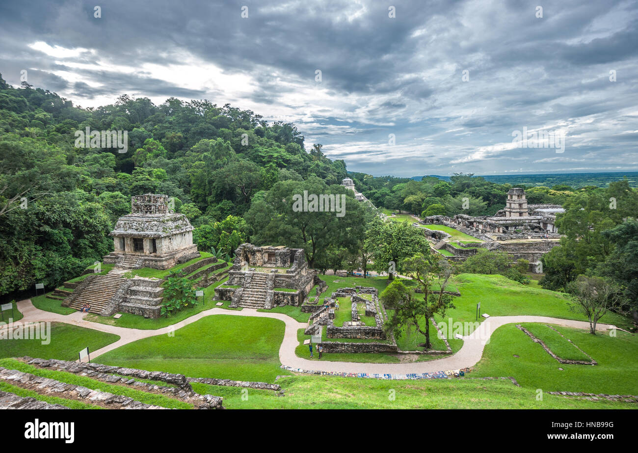 Ruines de Palenque, Mexique Banque D'Images