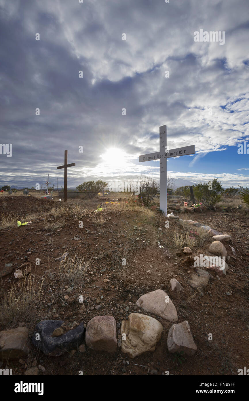 Cimetière Apache, Arizona USA Banque D'Images Cimetière Apache, Arizona USA Banque D'Images