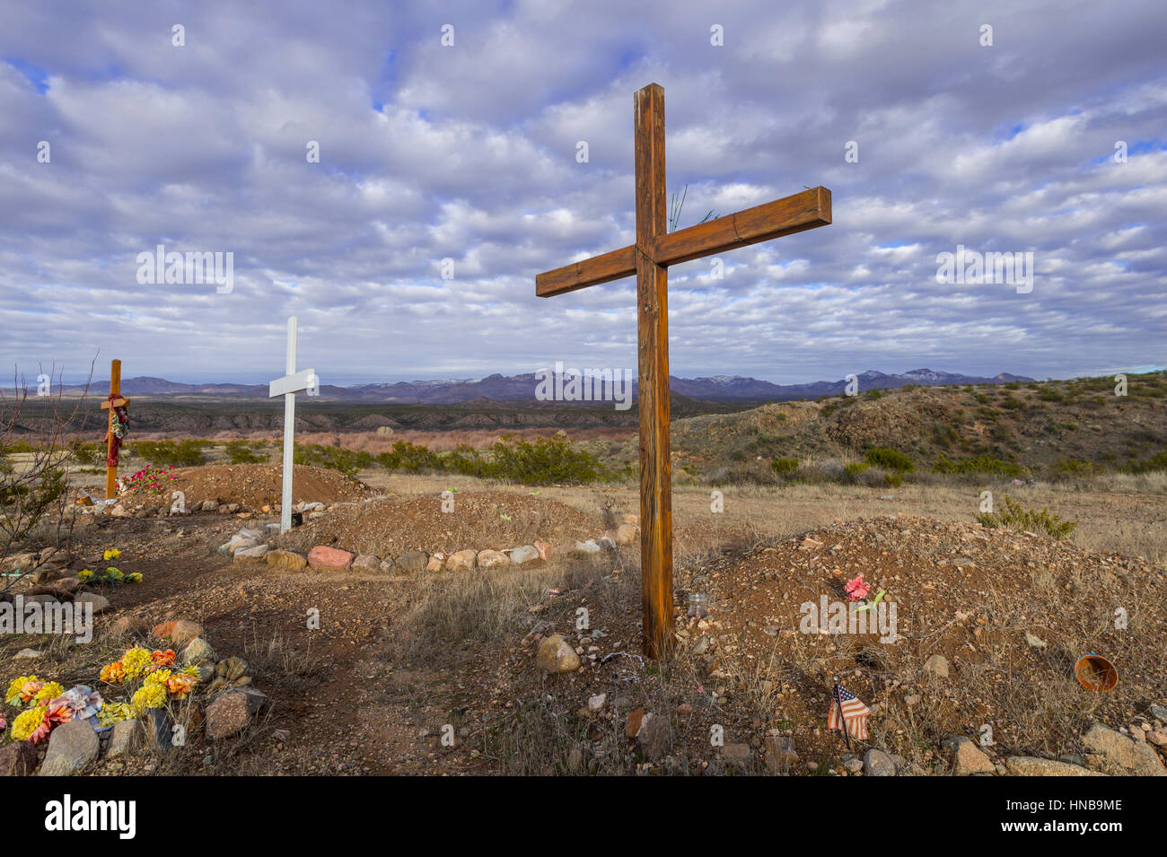 Cimetière Apache, Arizona USA Banque D'Images Cimetière Apache, Arizona USA Banque D'Images