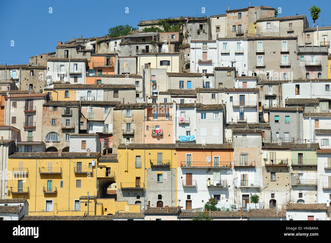 Village de Calitri, Italie, Campanie, Avellino, district de l'Irpinia Banque D'Images