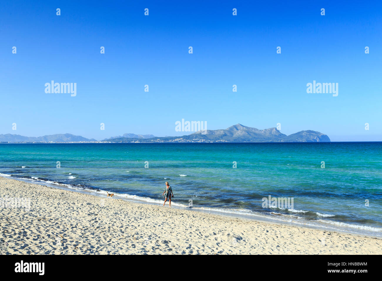 La plage de Playa de Muro, Mallorca Banque D'Images