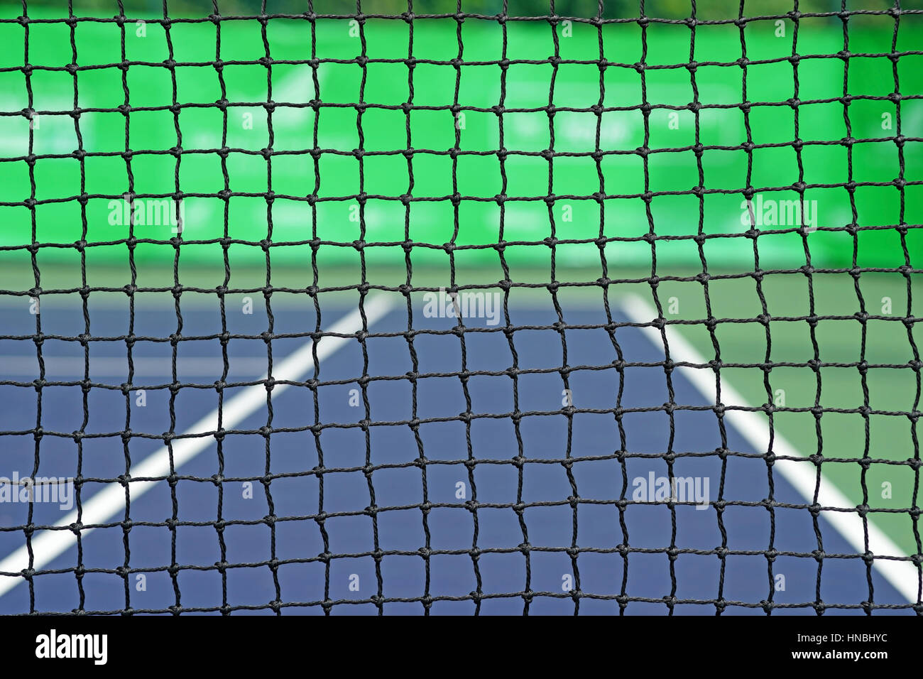Gros plan de l'net en court de tennis Banque D'Images