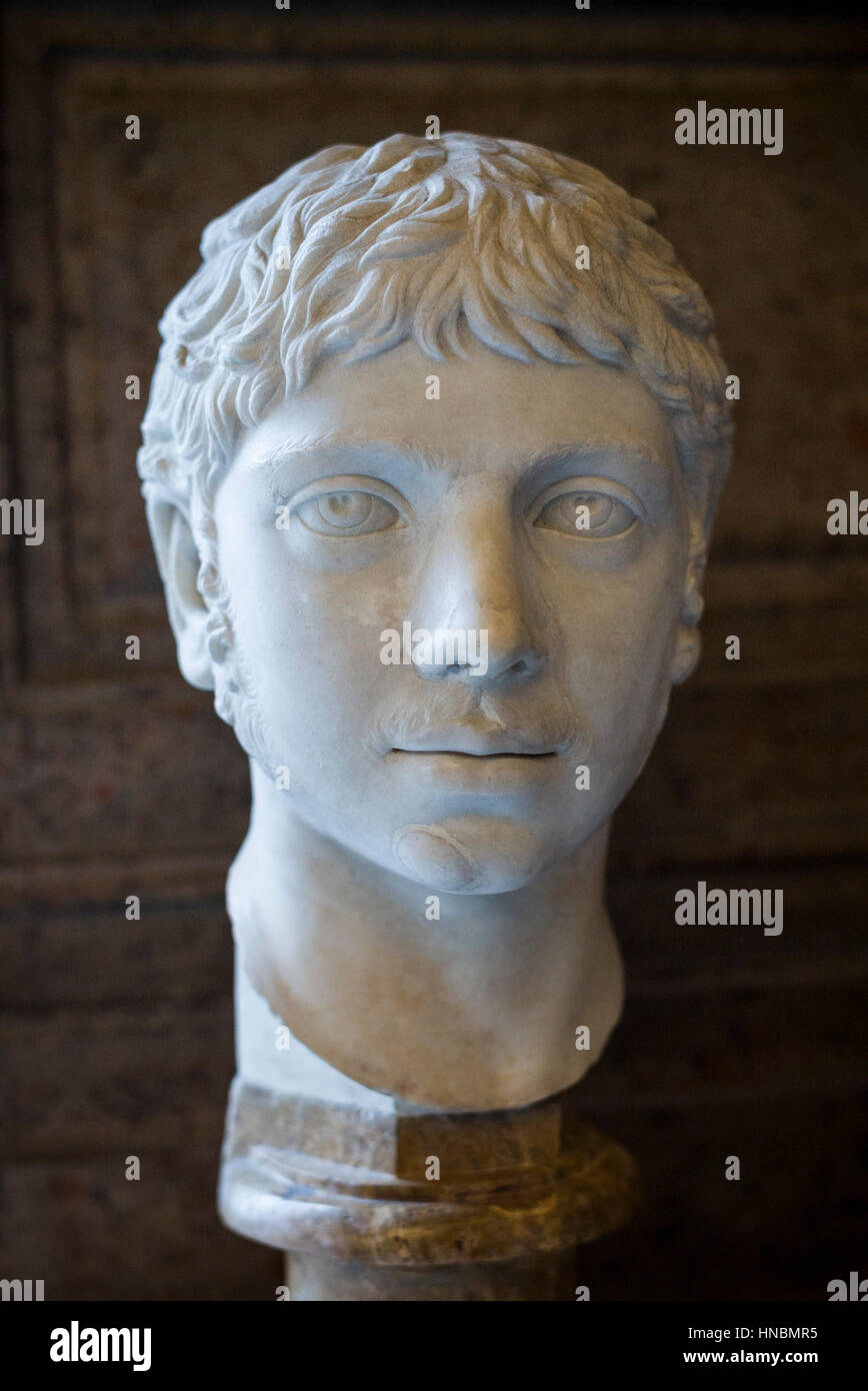 Rome. L'Italie. Buste d'Empereur romain Elagabalus (203-222 AD), les musées du Capitole. Musei Capitolini. Banque D'Images
