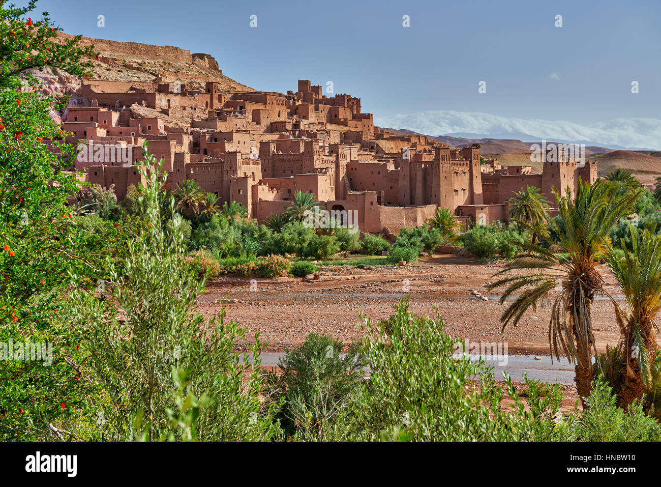 Ksar Aït Benhaddou, souvent utilisée comme décor de cinéma au Maroc, en Amérique du AfricaAfrica Banque D'Images