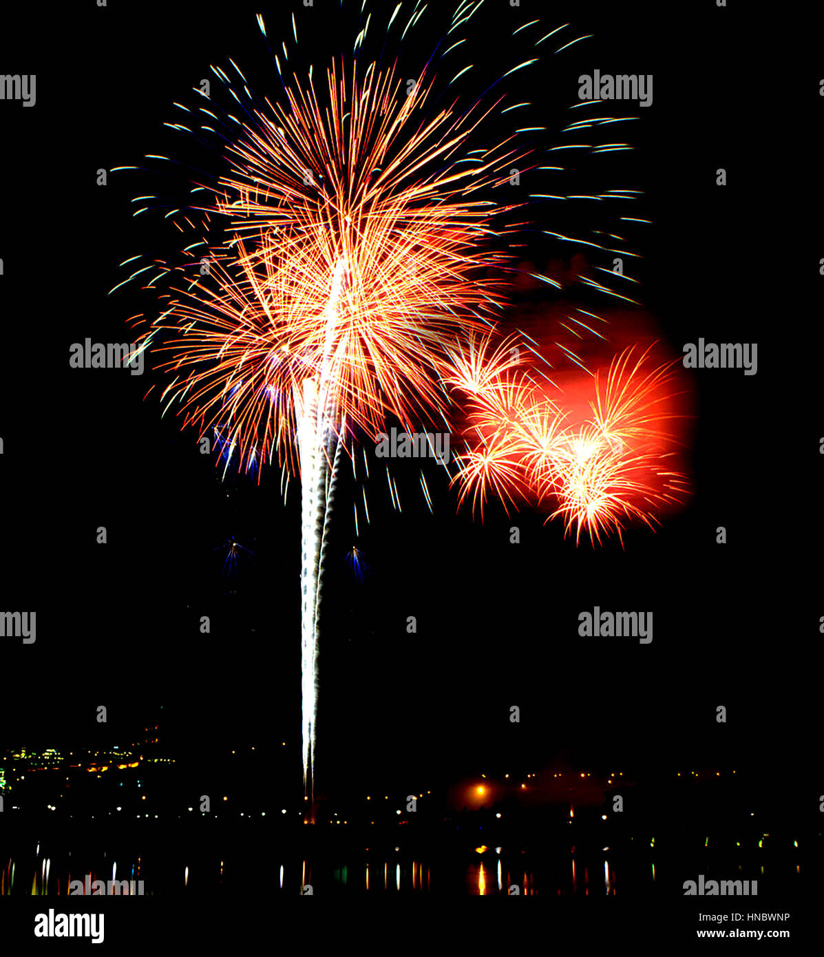 Sumidagawa Fireworks Festival, Tokyo, Japon Banque D'Images