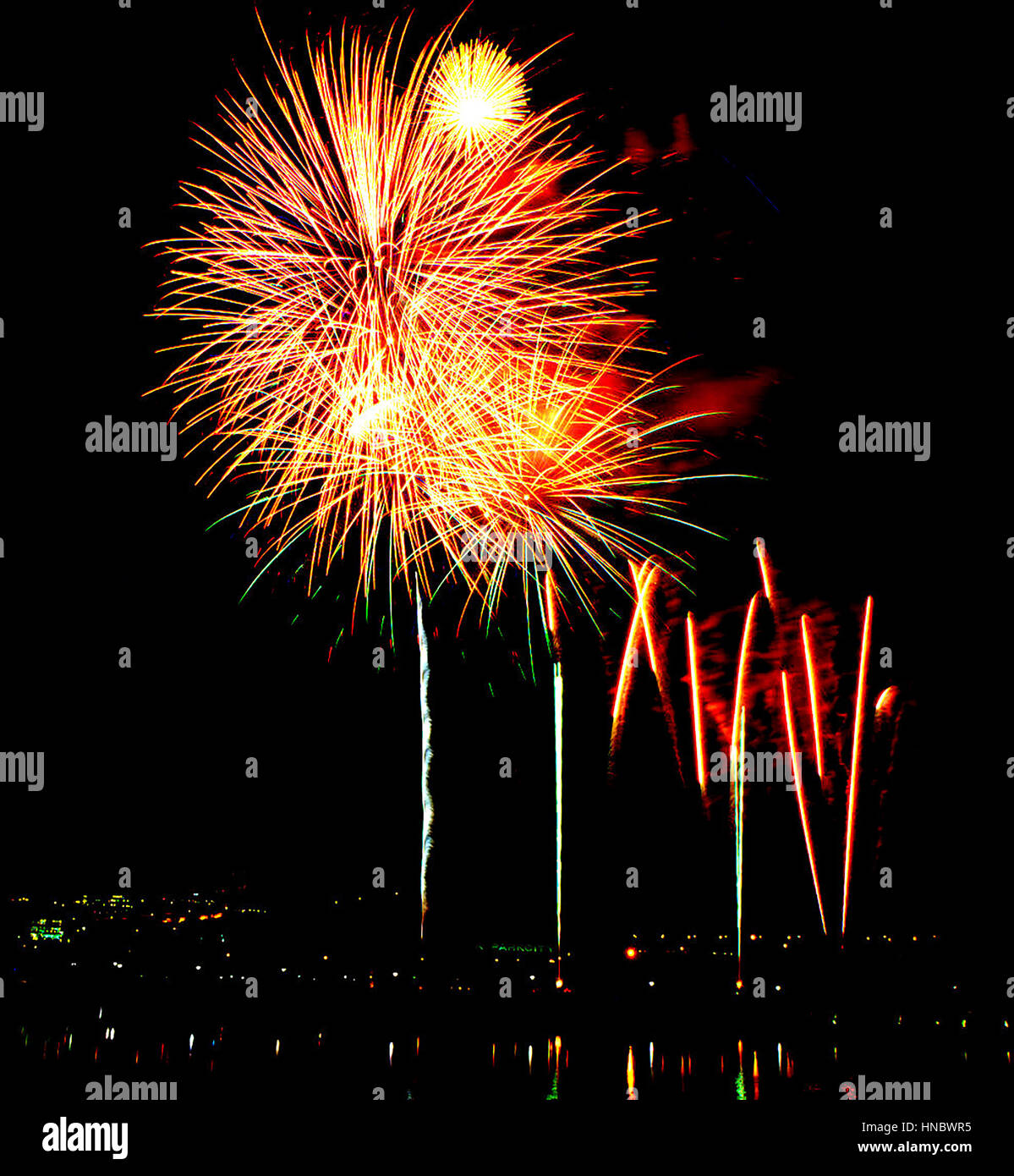 Sumidagawa Fireworks Festival, Tokyo, Japon Banque D'Images