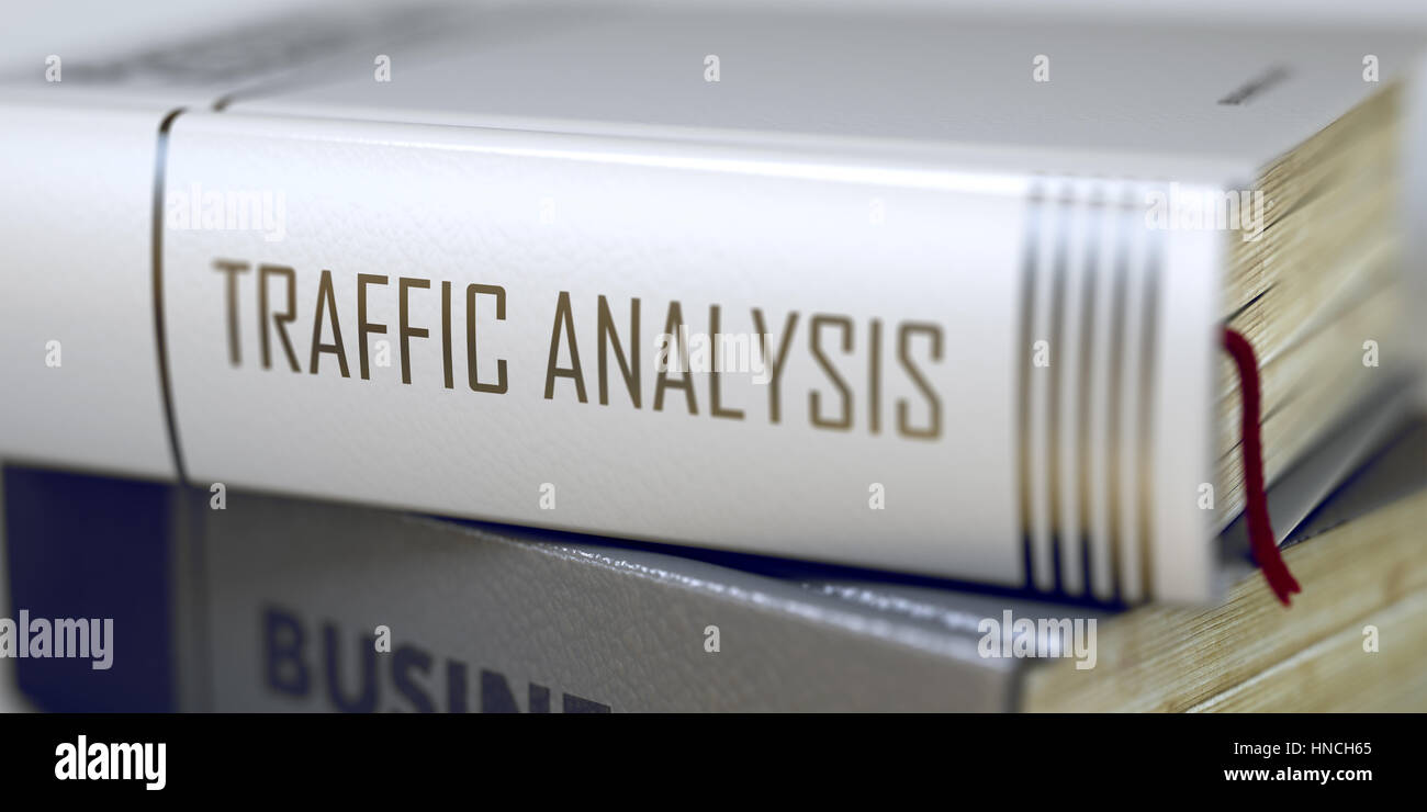L'analyse du trafic. Le titre du livre sur la colonne vertébrale. 3D. Banque D'Images